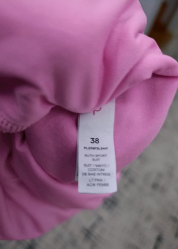 Pembe Midi Kadın Mayo - Görsel 4