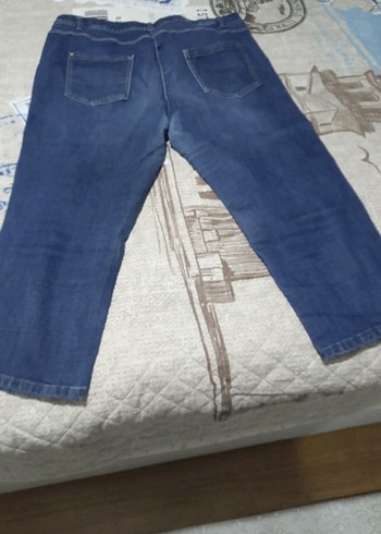 46 Beden Kadın Mavi Denim Midi Boy Kot Pantolon