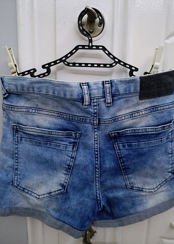 Kadın Mavi  Mini Denim Şort - Görsel 2
