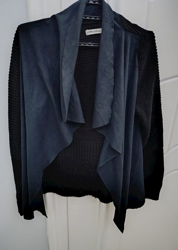 Siyah Drapeli süet detayli Ceket - Görsel 2