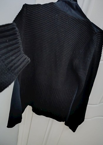 Siyah Drapeli süet detayli Ceket - Görsel 4