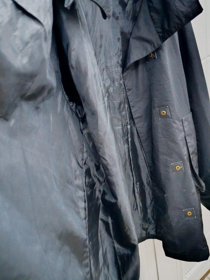 Düğmeli Siyah  Kaban büyük beden - Görsel 4