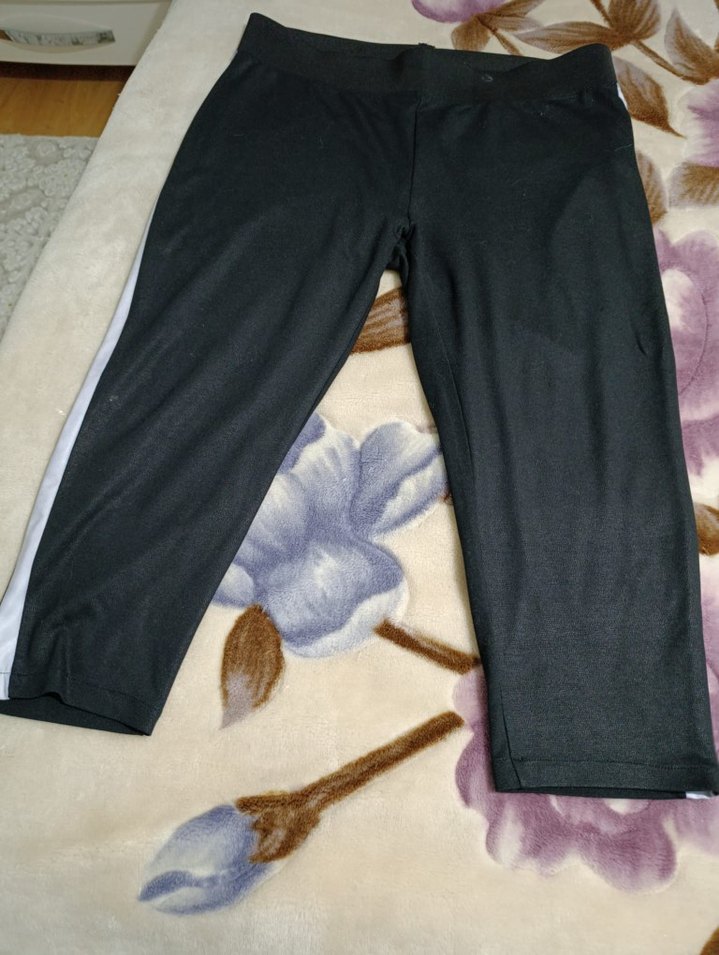 Siyah Beli Lastikli  Eşofman Altı tayt - Görsel 3