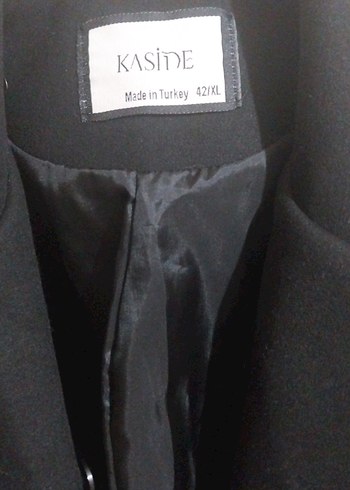 Diğer Siyah Tek Düğmeli Kaban
