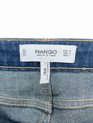 36 Beden mavi Renk Mango Jean / Kot %70 İndirimli.