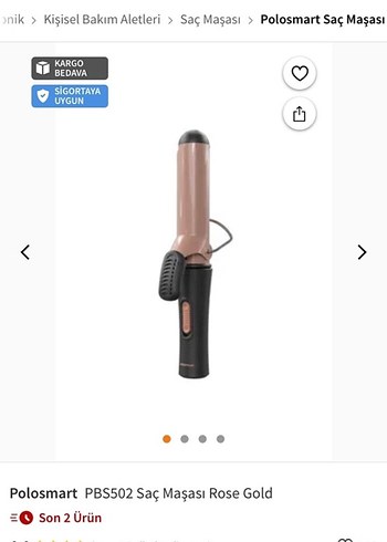 Polosmart PBS502 Rose Gold Saç Maşası