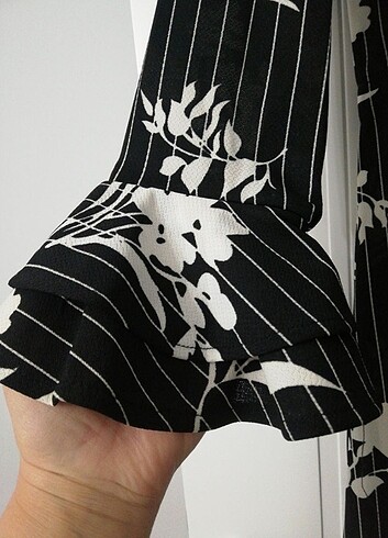 Siyah beyaz elbise - Görsel 5