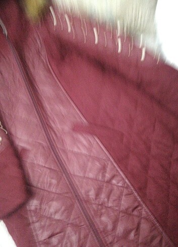 Kaşe kapitone kumaş çantalı kaban - Görsel 9