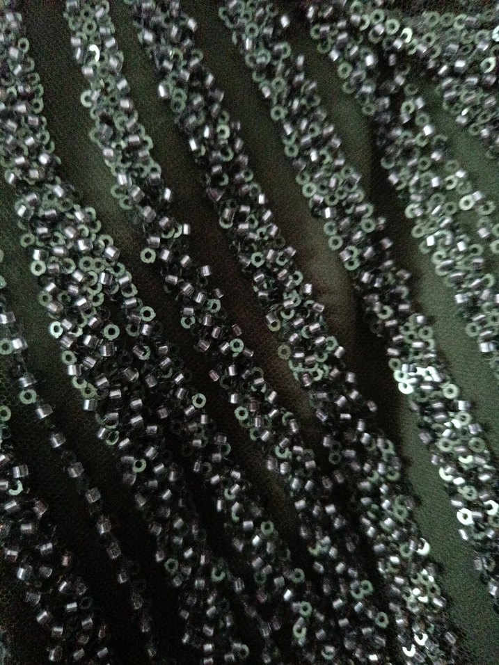 Payet İşlemeli Uzun haki Abiye  kendi renginde iki şal hediyedir - Görsel 5