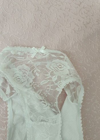 Beyaz Dantel Midi Kadın İç Çamaşırı - Görsel 20