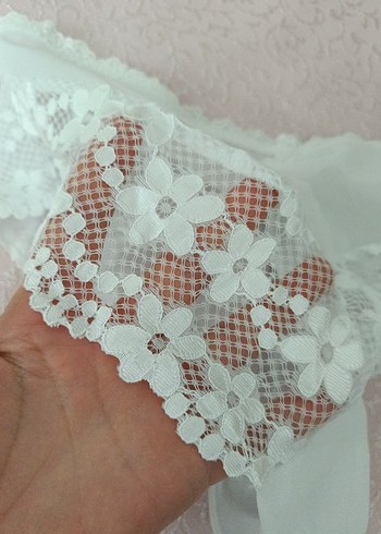 Beyaz Dantel Midi Kadın İç Çamaşırı - Görsel 2