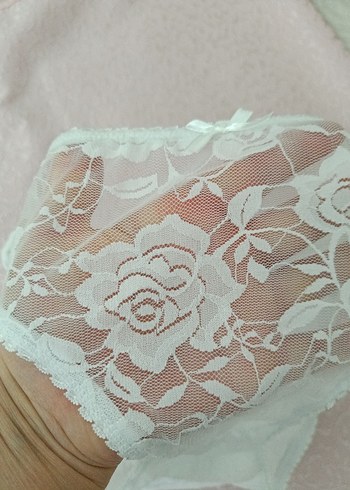 Beyaz Dantel Midi Kadın İç Çamaşırı - Görsel 6