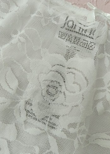 Beyaz Dantel Midi Kadın İç Çamaşırı - Görsel 14