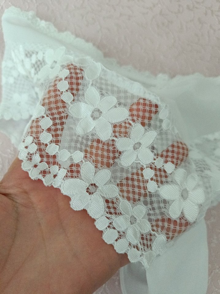 Beyaz Dantel Midi Kadın İç Çamaşırı - Görsel 2