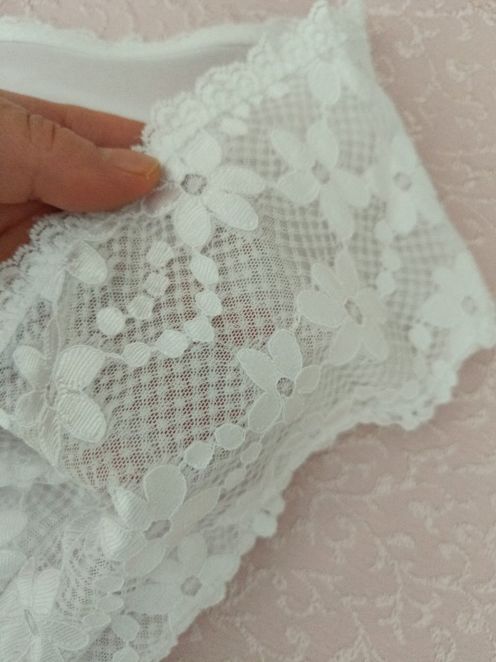 Beyaz Dantel Midi Kadın İç Çamaşırı - Görsel 4