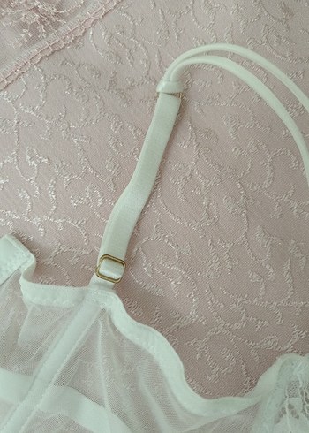 Nakışlı Beyaz Bohem Sütyen - Görsel 8