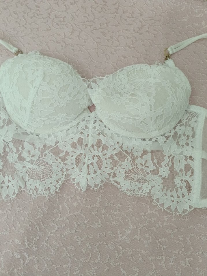 Nakışlı Beyaz Bohem Sütyen - Görsel 2