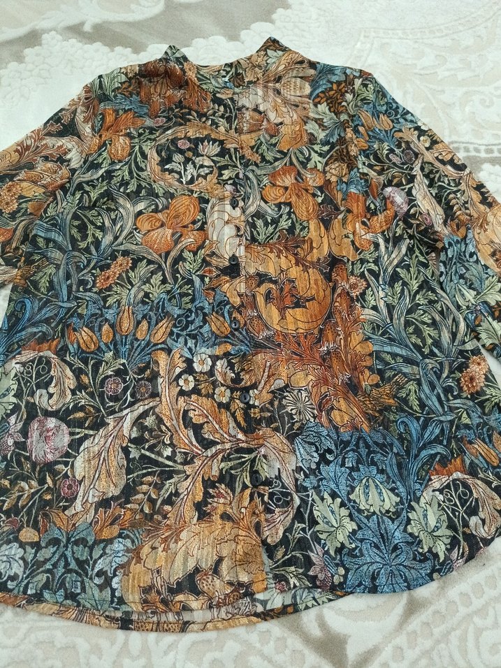 sim Detaylı Bohem Uzun Kollu Kadın Gömlek - Görsel 4