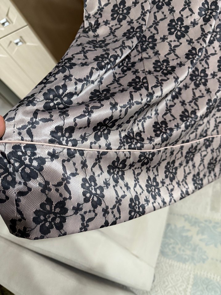 Dantel Detaylı Midi Pudra Elbise - Görsel 4