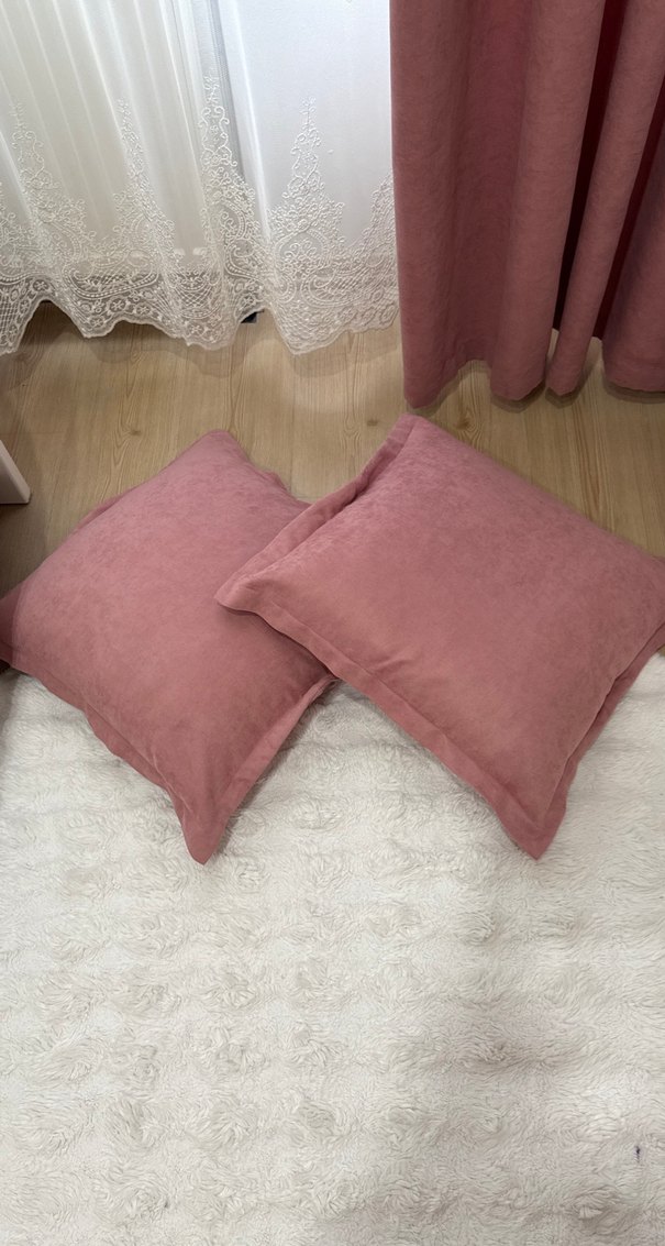 Gül kurusu Modern Klasik Bağlama Desenli Perde - Görsel 2