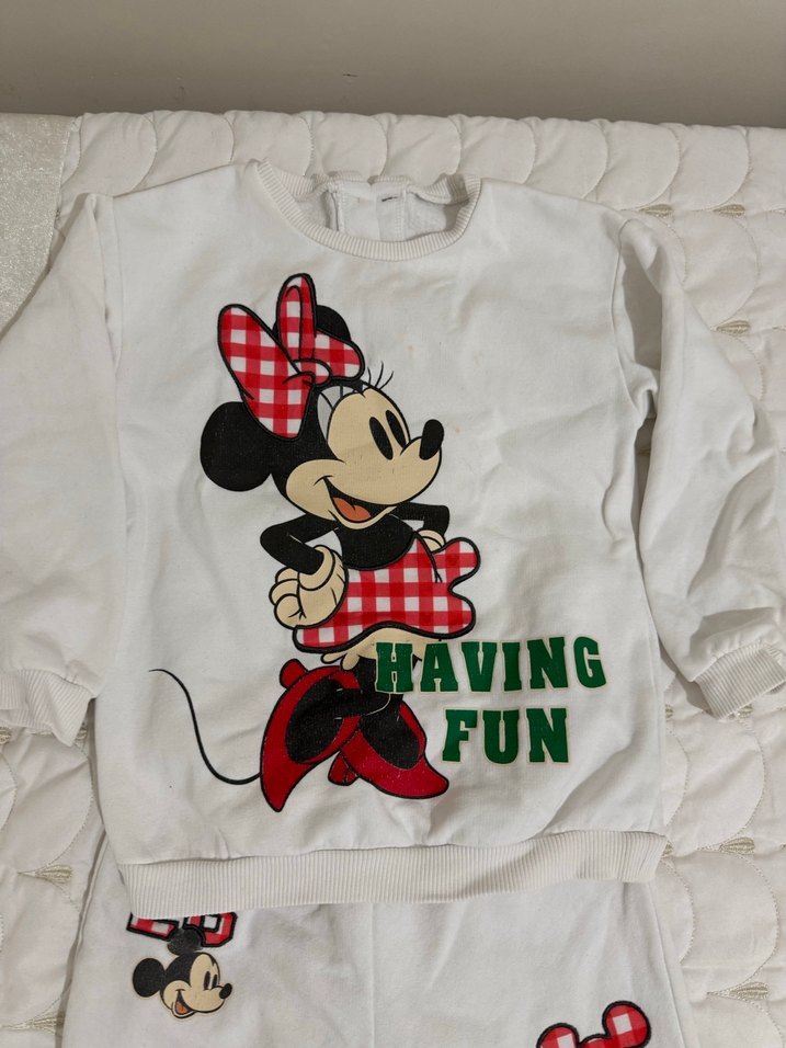 Uzun Kollu Beyaz Bebek Kız Takımı - Görsel 2