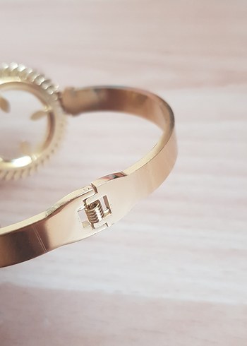 Parisian Bohem Altın Kaplamalı Taşlı Tokalı Bileklik - Görsel 4