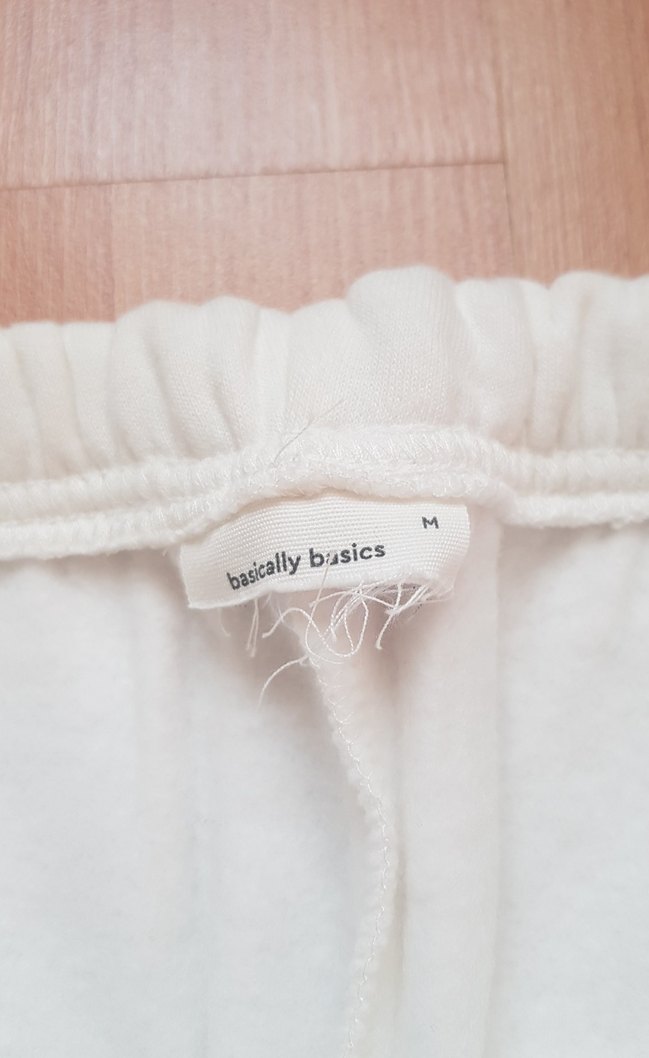 Beyaz Rahat Kesim Kadın Eşofman Altı - Görsel 3