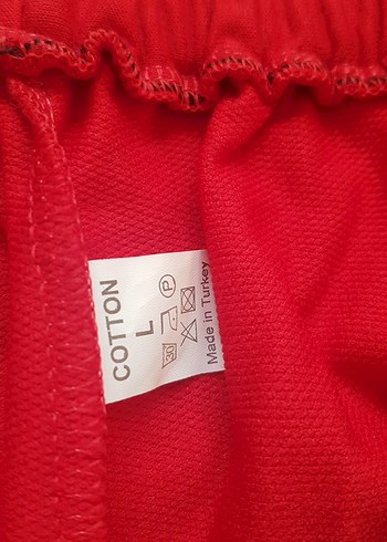 Kırmızı Rahat Kesim Kadın Eşofman Altı - Görsel 5