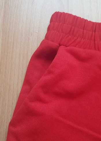 Kırmızı Rahat Kesim Kadın Eşofman Altı - Görsel 2