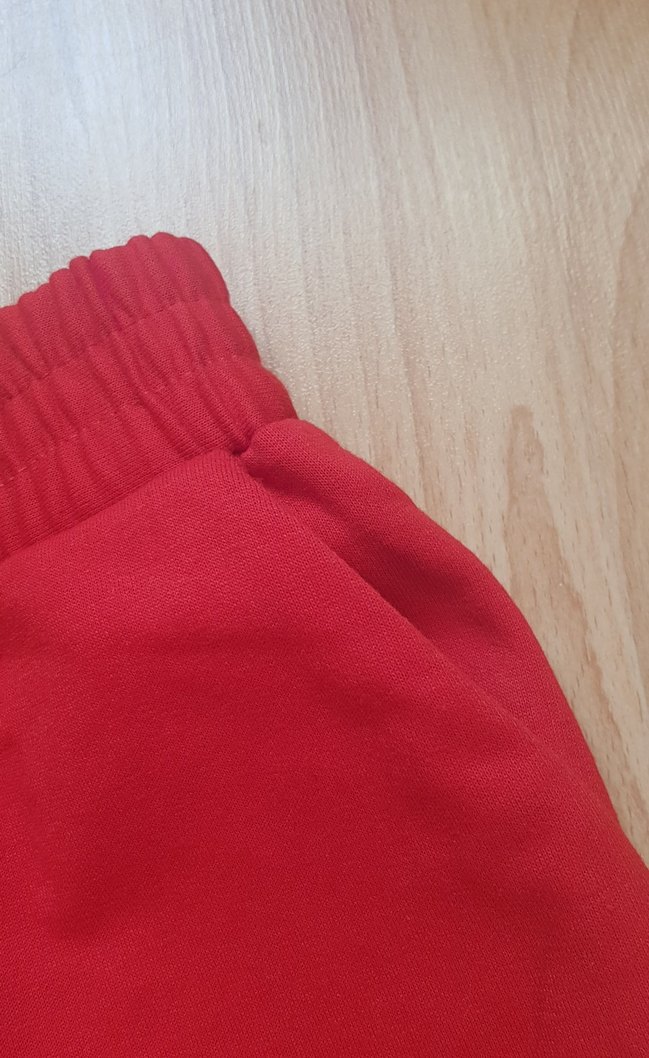 Kırmızı Rahat Kesim Kadın Eşofman Altı - Görsel 3