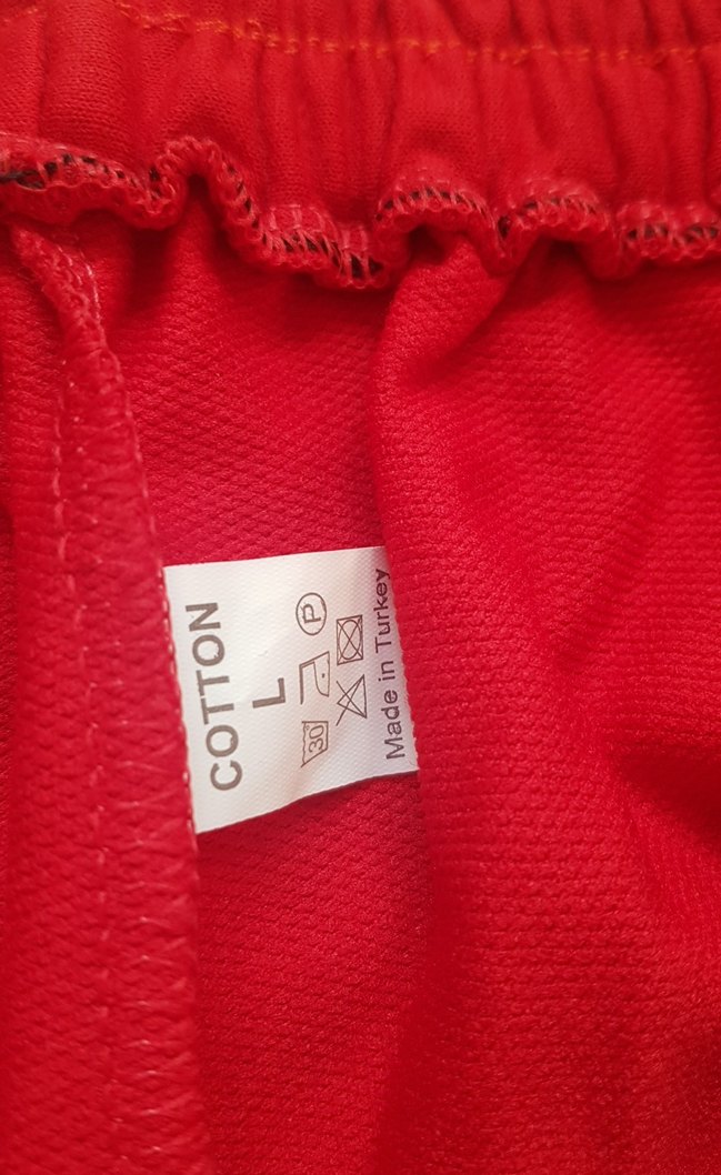 Kırmızı Rahat Kesim Kadın Eşofman Altı - Görsel 5