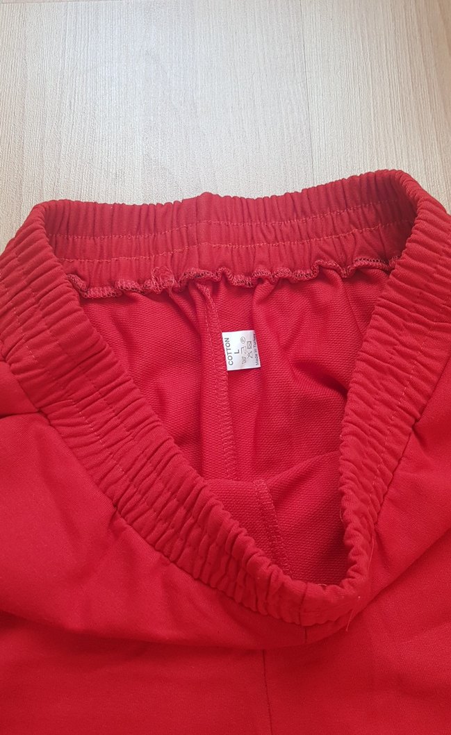 Kırmızı Rahat Kesim Kadın Eşofman Altı - Görsel 4