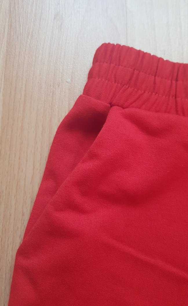 Kırmızı Rahat Kesim Kadın Eşofman Altı - Görsel 2