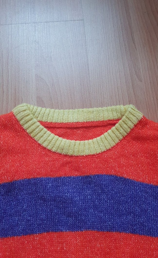 Renkli Çizgili Kadın Triko Kazak - Görsel 2