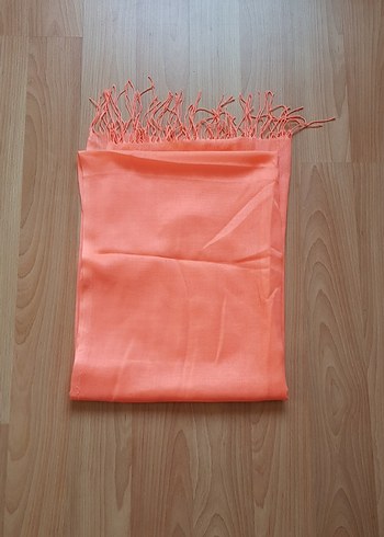 Püsküllü Pudra Pembe İpek Şal