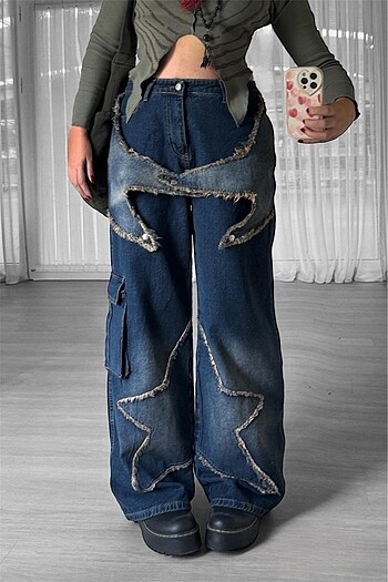 Carpe star design y2k pantolon
