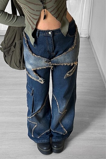 American Vintage Carpe star design y2k pantolon