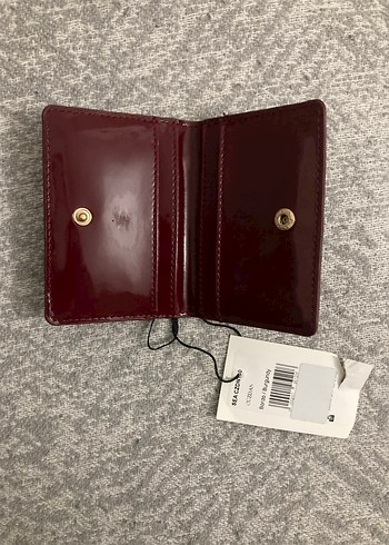 Bordo Parlak Deri Kadın Cüzdanı - Görsel 2