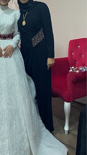 Kalem simli taşlı abiye çok şık