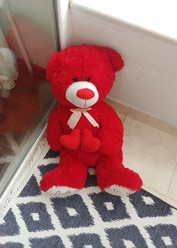 Diğer Kırmızı Peluş Ayı Oyuncak 65 cm boy