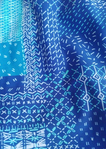 Mavi Bağlamalı Bohem Uzun Mayo - Görsel 7