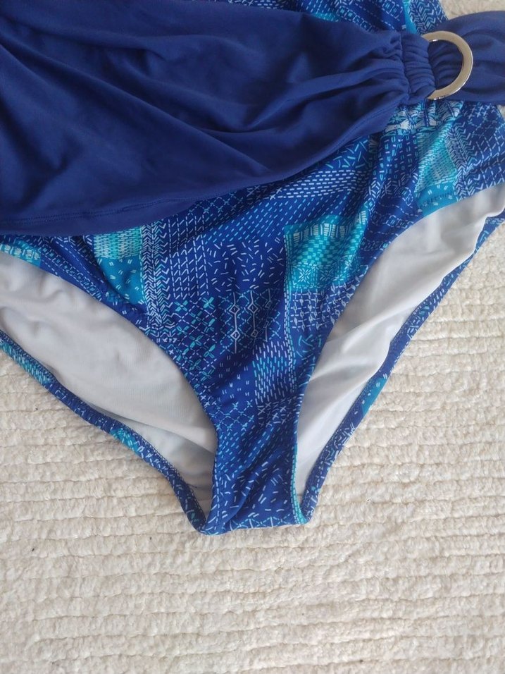 Mavi Bağlamalı Bohem Uzun Mayo - Görsel 5