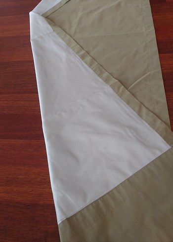 Bej ve gri sade perde 192 ye 40 cm - Görsel 6