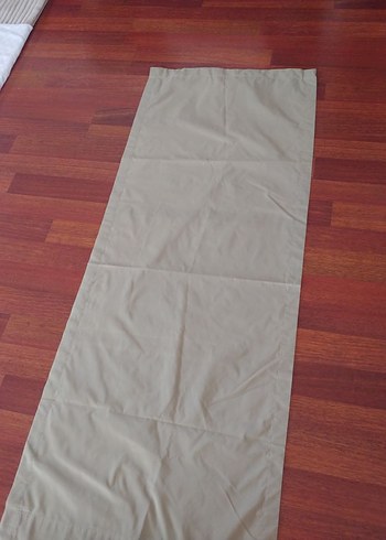 Bej ve gri sade perde 192 ye 40 cm - Görsel 2