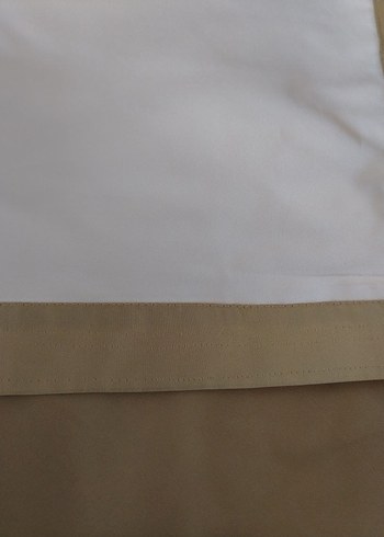 Bej ve gri sade perde 192 ye 40 cm - Görsel 5