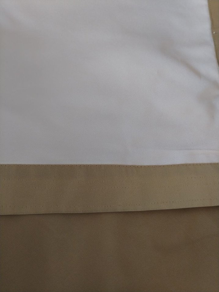 Bej ve gri sade perde 192 ye 40 cm - Görsel 5