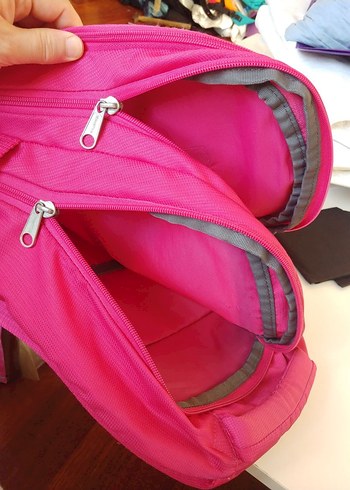 Fermuarlı Pembe Kadın Sırt Çantası