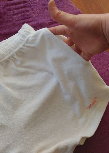 s Beden beyaz Renk Beyaz Kadın Mini Şort Rahat Kesim