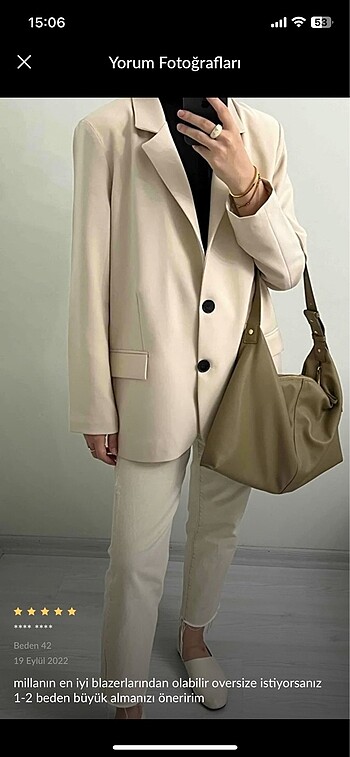 Bej blazer ceket