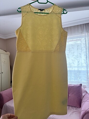 H&M H&M sarı dantel M balık elbise